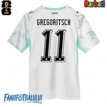 Austria Michael Gregoritsch #11 Tricou Fotbal Replică Mondial 2026 Barbati Deplasare